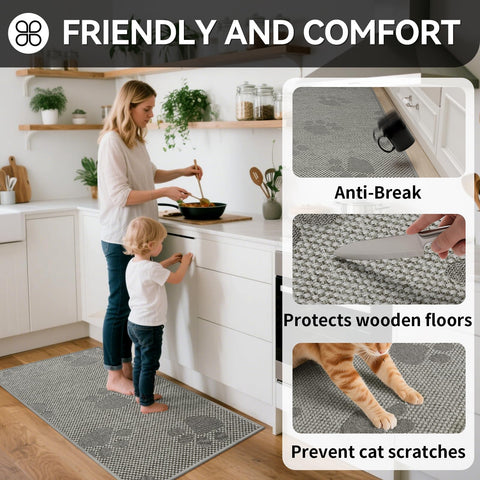 YDKGL kitchen mat washable design makes quick cleanup simple after meals