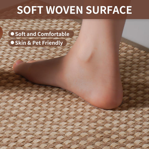 YDKGL kitchen rug features waterproof base to keep floors dry.