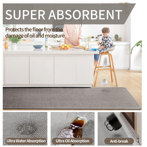 YDKGL machine-washable kitchen rug stays fresh with easy cleaning.
