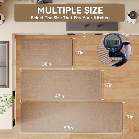 YDKGL non-slip kitchen rug with rubber backing for secure footing.