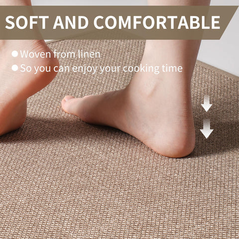 YDKGL washable kitchen rug cleans quickly by rinse or machine.