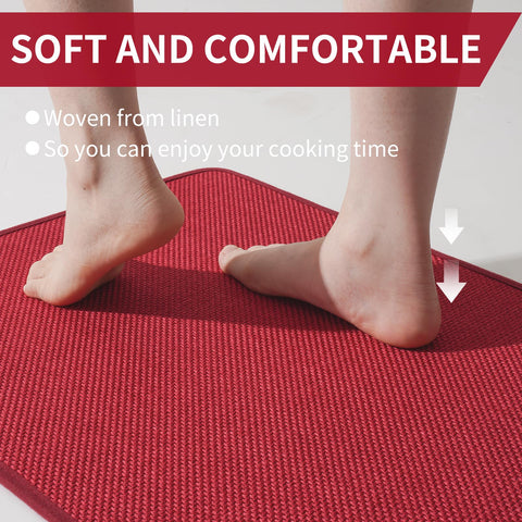 YDKGL washable kitchen rug red easy to clean after meals
