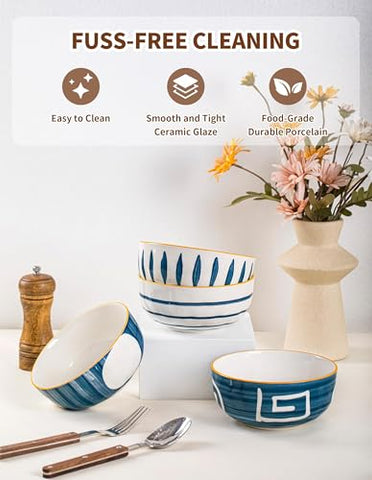 Yeacccng bowls with smooth glaze ideal for pasta and salad.