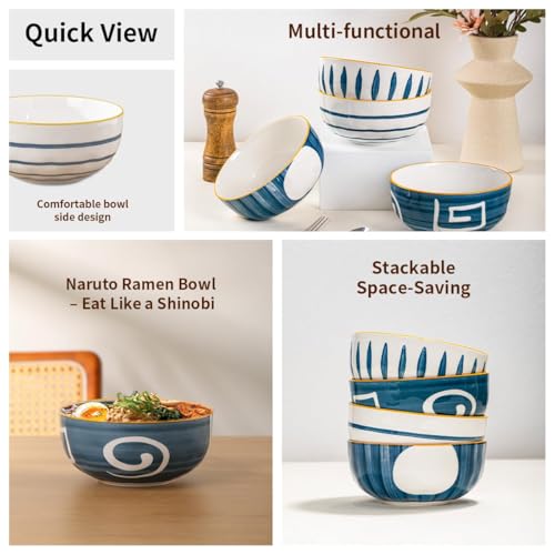 Yeacccng ceramic cereal bowls 6-inch size for versatile dining.