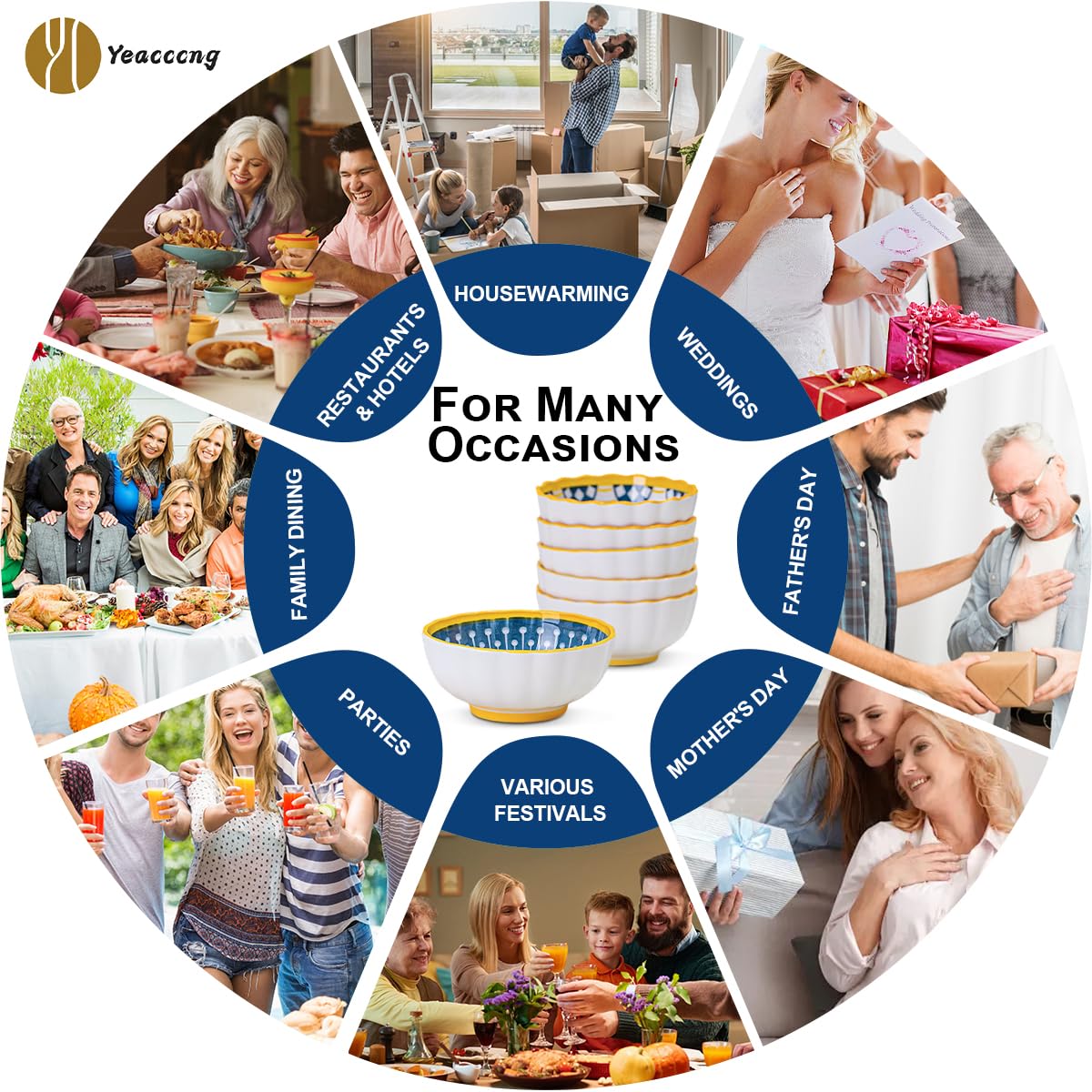 Yeacccng bowls suitable for oil, sauces, and condiments at meals