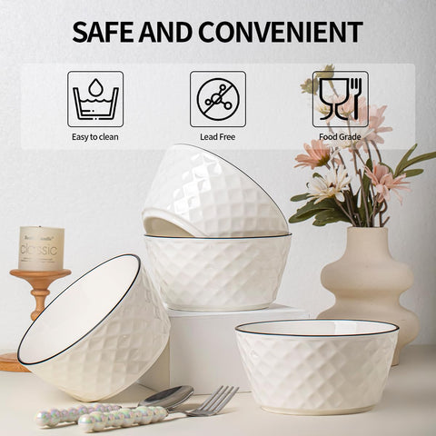 Yeacccng bowls are dishwasher, microwave, freezer, and oven safe