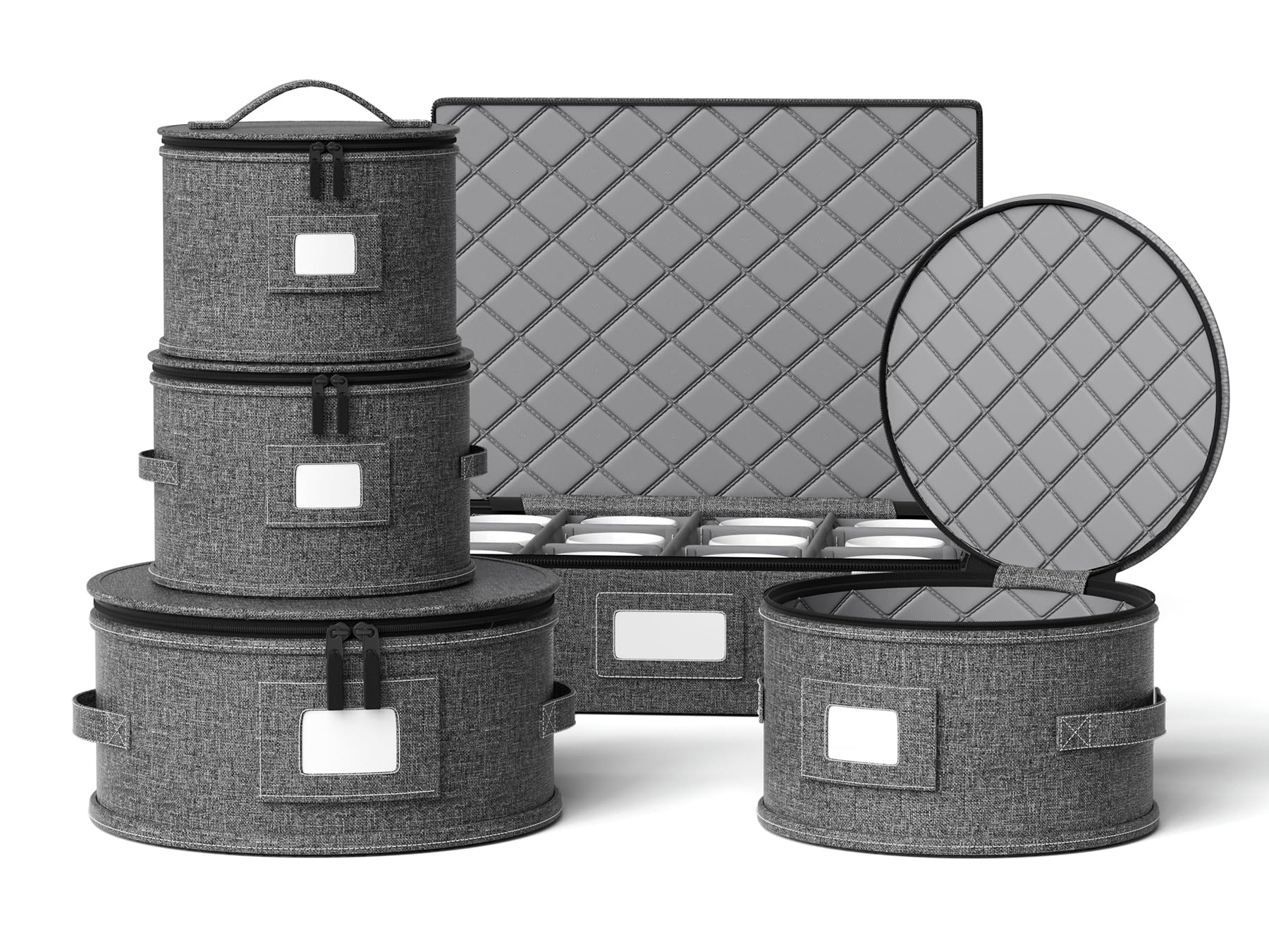 YearningHome china storage container with hard-shell top view for safe moving and stacking.
