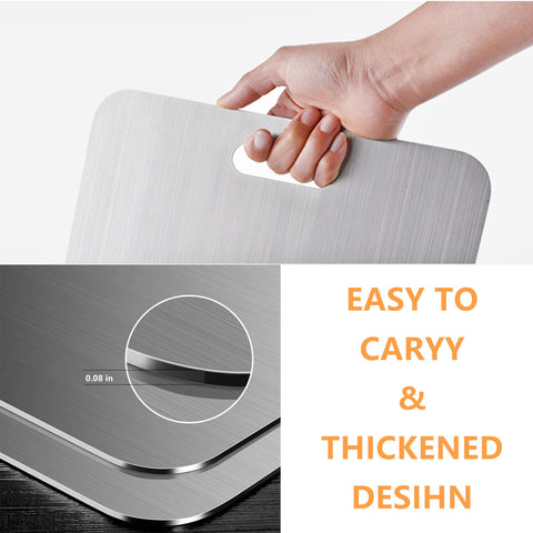 YEAVS board handles meat and vegetables on a sturdy, easy-clean surface