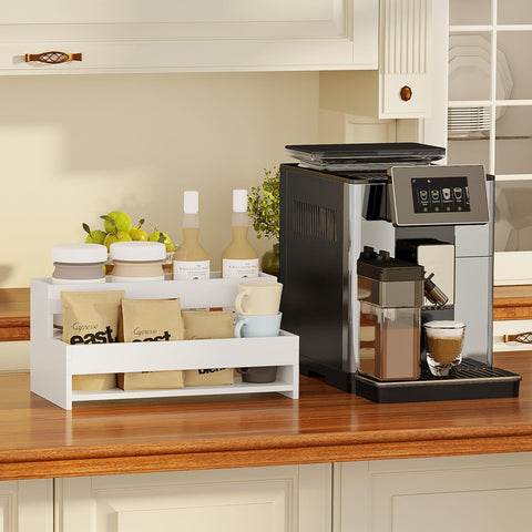 Yeavs raised-edge design prevents tipping while protecting surfaces.