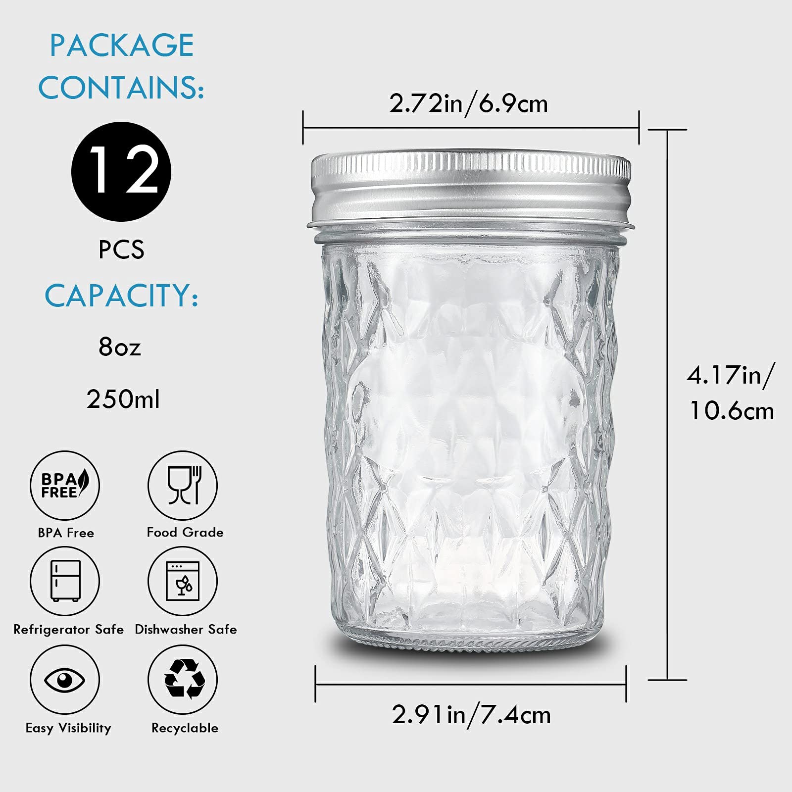 YEBODA airtight screw bands ensure leakproof storage and freshness
