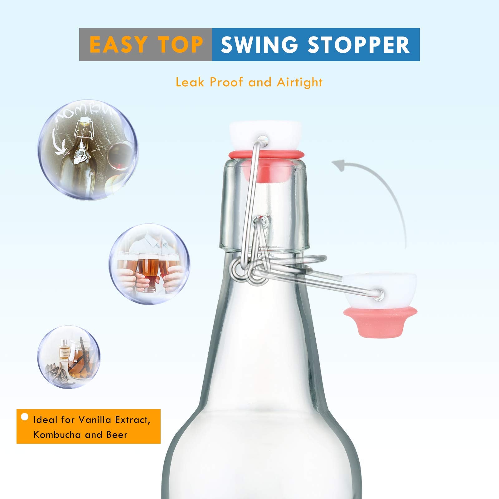 YEBODA airtight silicone seal cap demonstrates leak-proof preservation of beverages