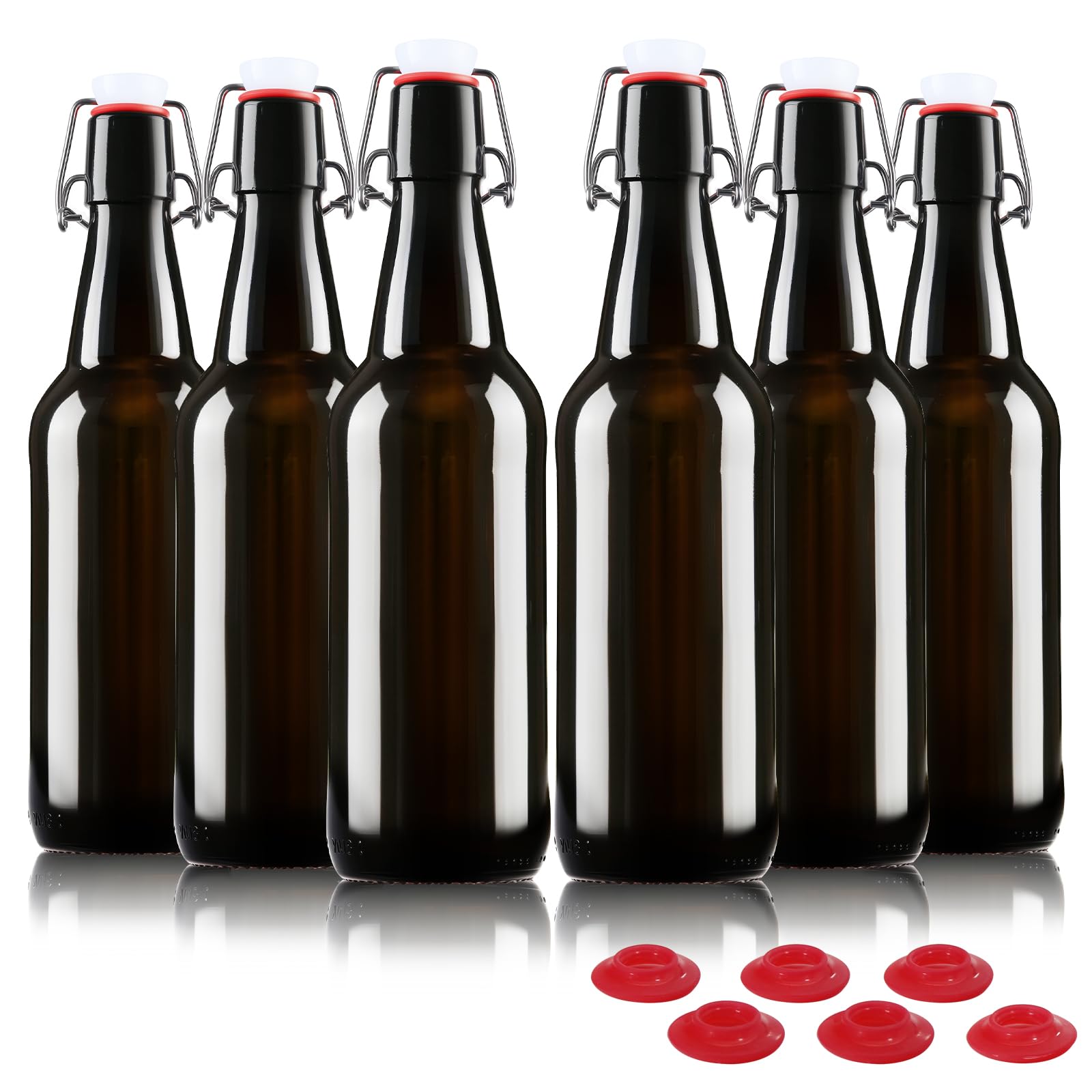 YEBODA amber glass bottle with flip cap preserves freshness for homebrewed beer.
