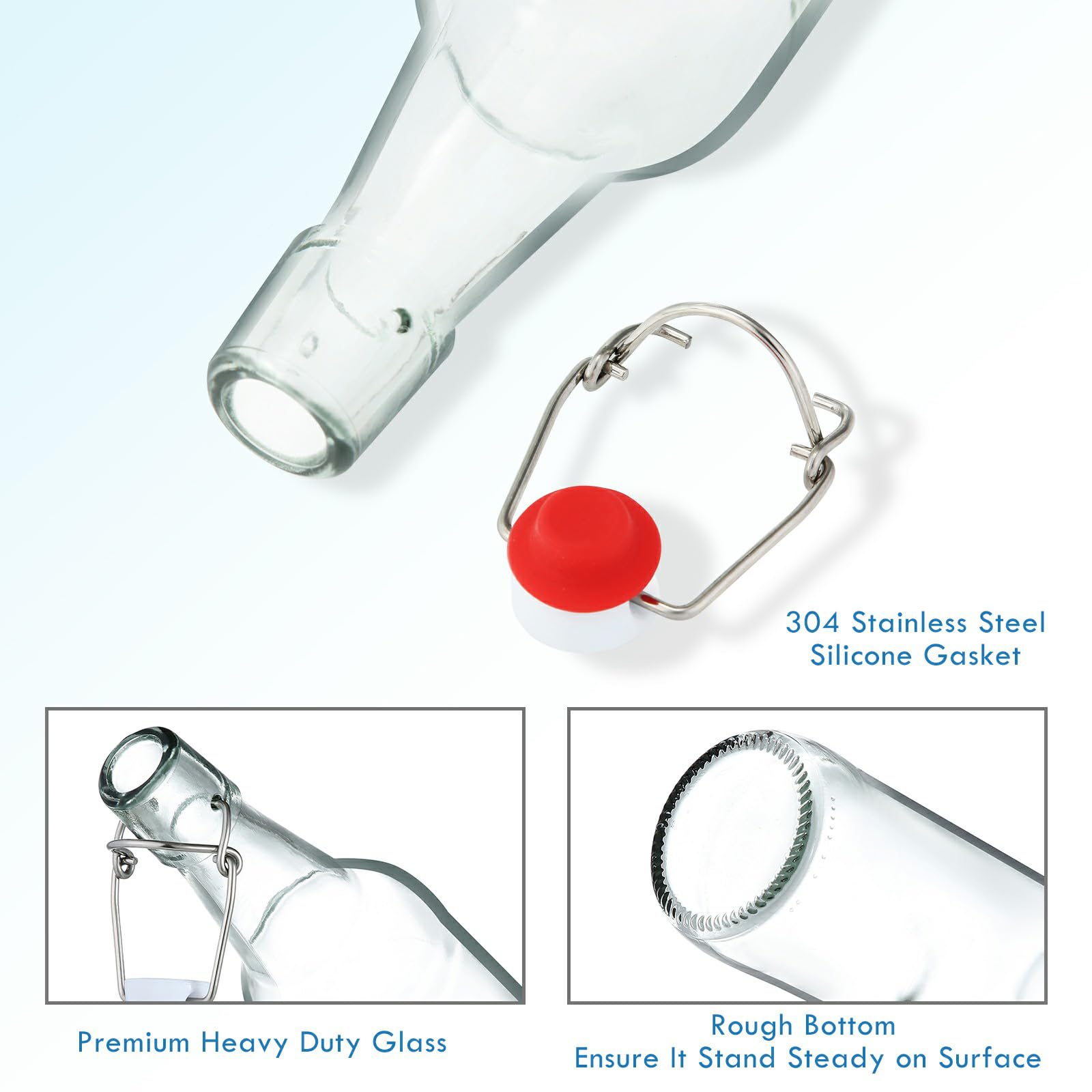 YEBODA beer bottle with swing-top, perfect for home brewing and gifts