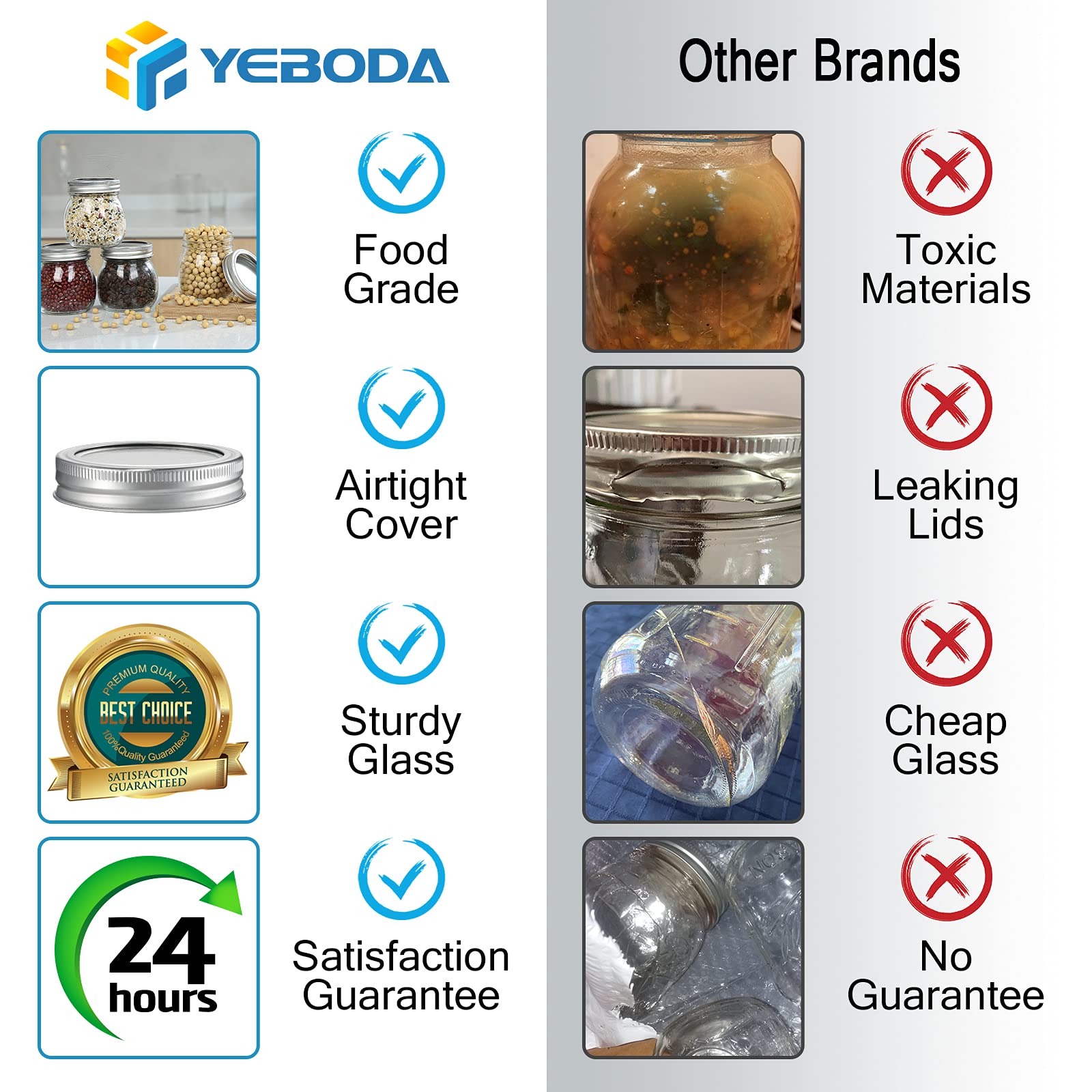 YEBODA decorative jar for crafts and home décor projects.