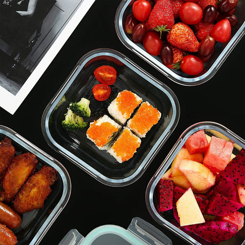 YEBODA freezer-safe borosilicate glass container keeps meals fresh longer.