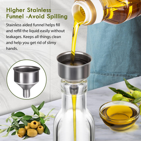 YEBODA oil and vinegar spout cap ensures leak-proof storage