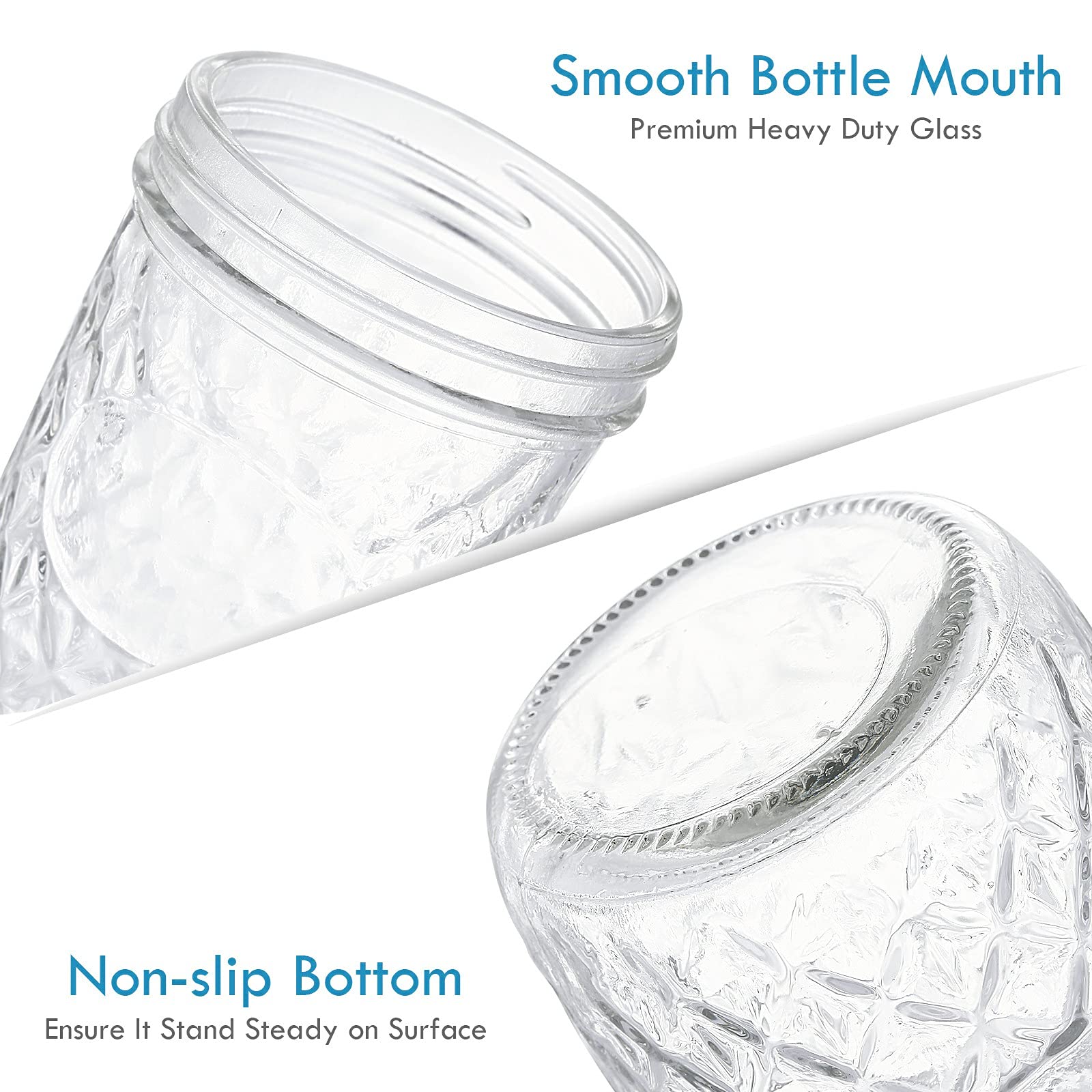 YEBODA refrigerator-safe glass jar for pantry organization