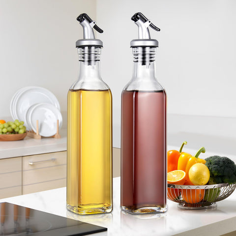 YEBODA vinegar cruet pour spout cap keeps sauces fresh and dust-free