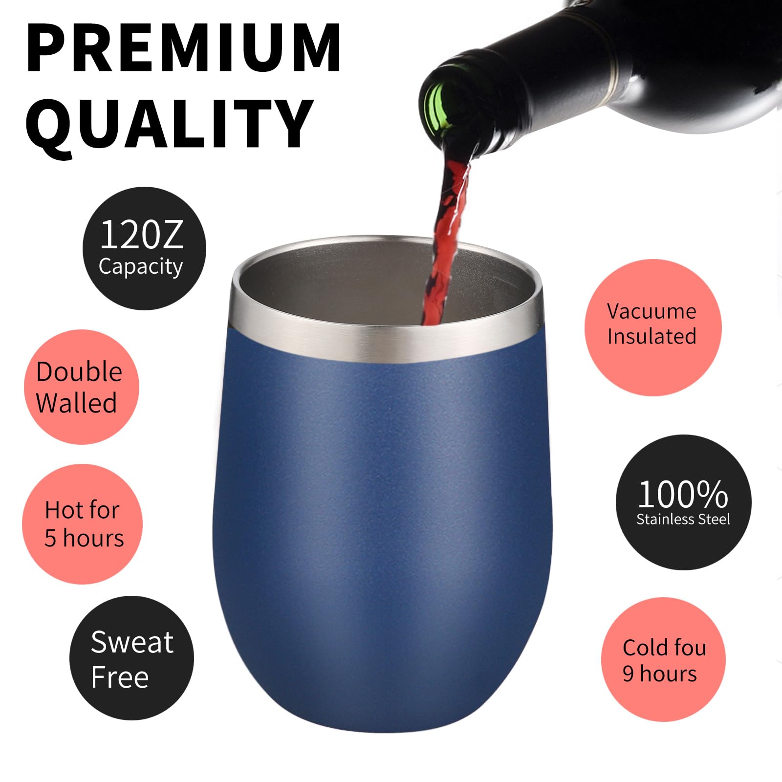 YEBTS Life 304 stainless steel tumbler resists rust and fingerprints.