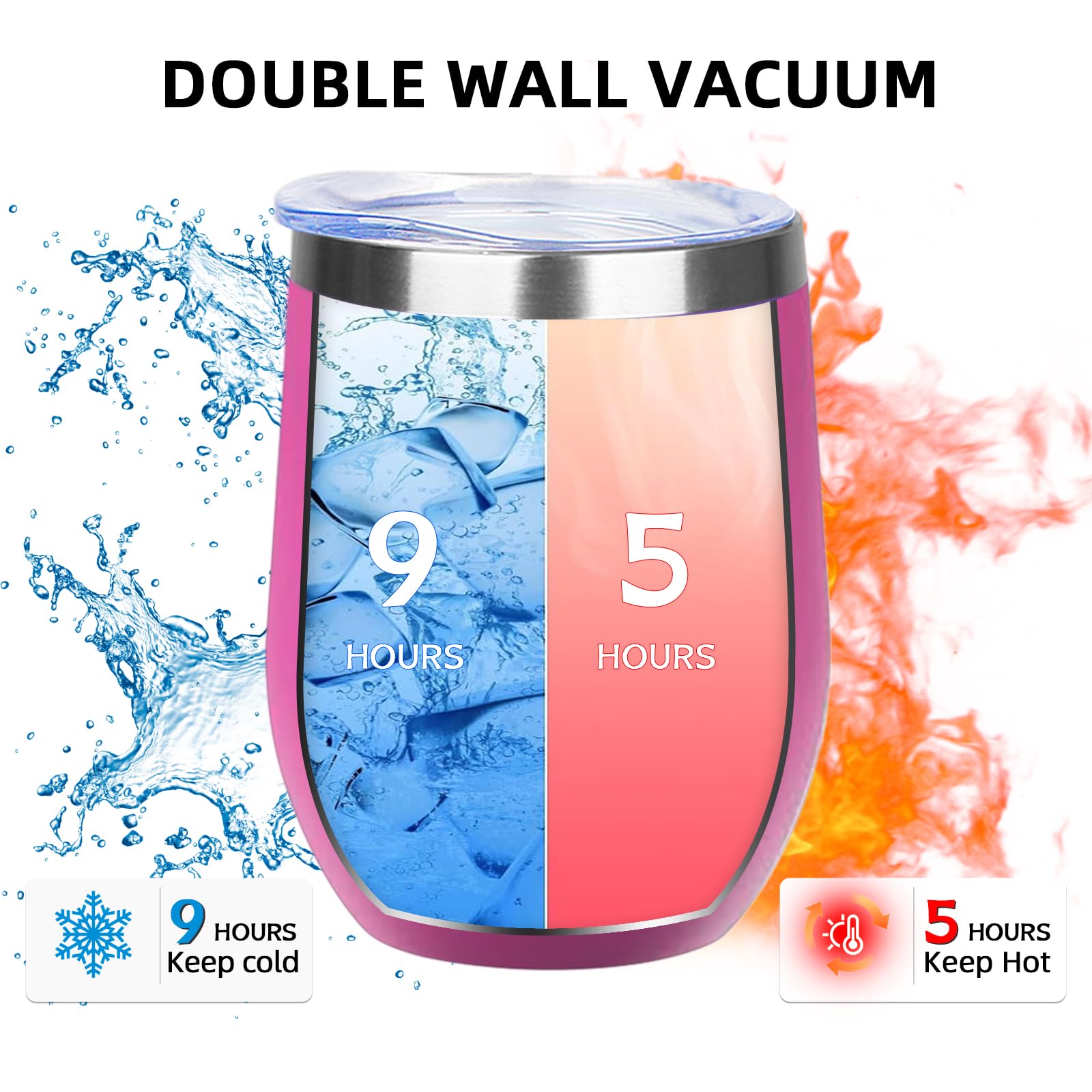 YEBTS Life double-wall vacuum insulation maintains cold or hot beverages.