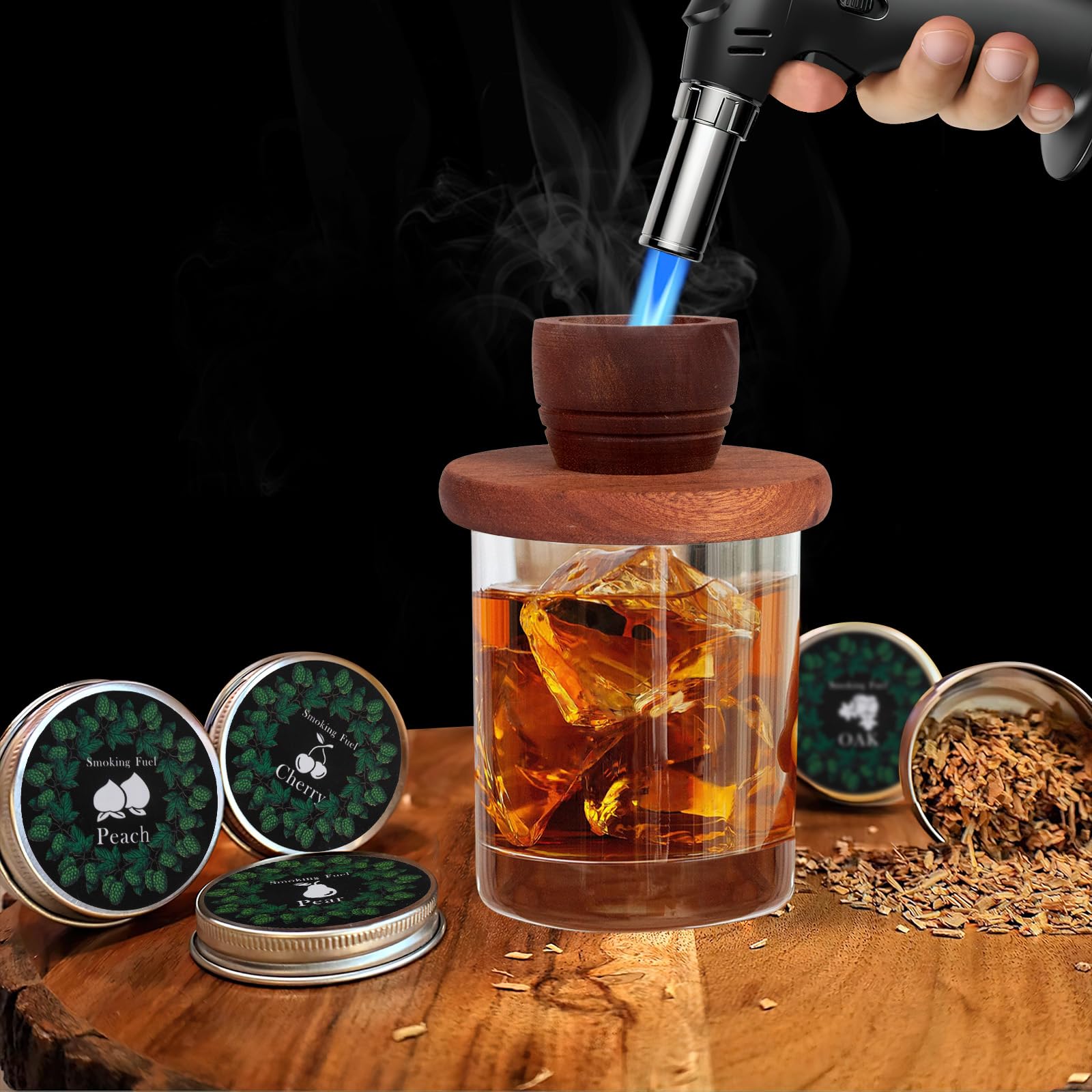 Yecuip 8-flavors wood chips collection enhances cocktail flavor profiles.