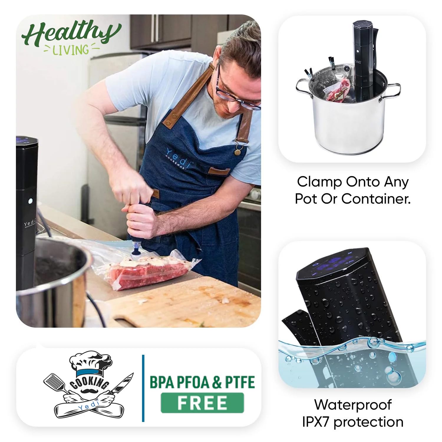 Yedi Houseware Infinity control panel with adjustable timer for flexible cooking.