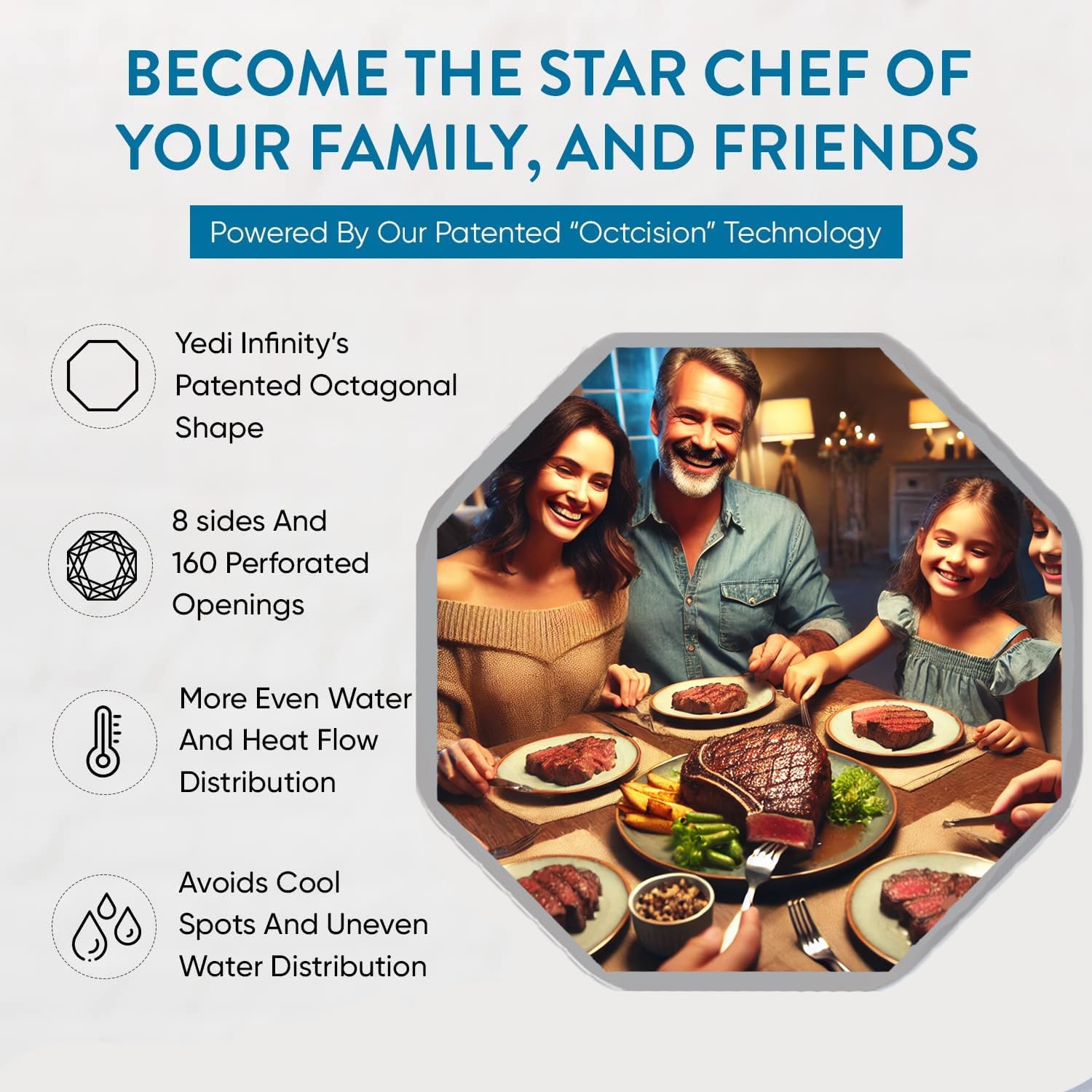 Yedi Houseware Infinity Recipe Book and cheat sheets provide ideas.