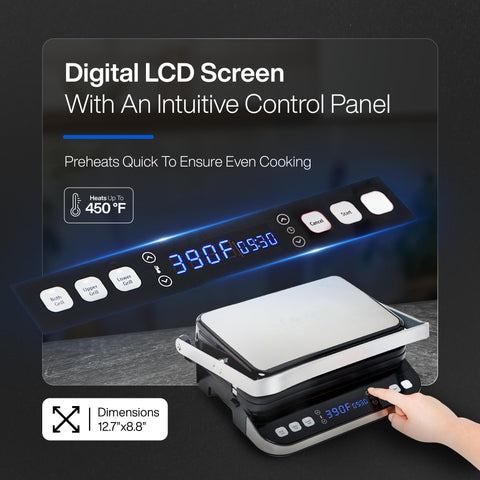 Yedi Total Package compact footprint on counter with sleek digital controls.