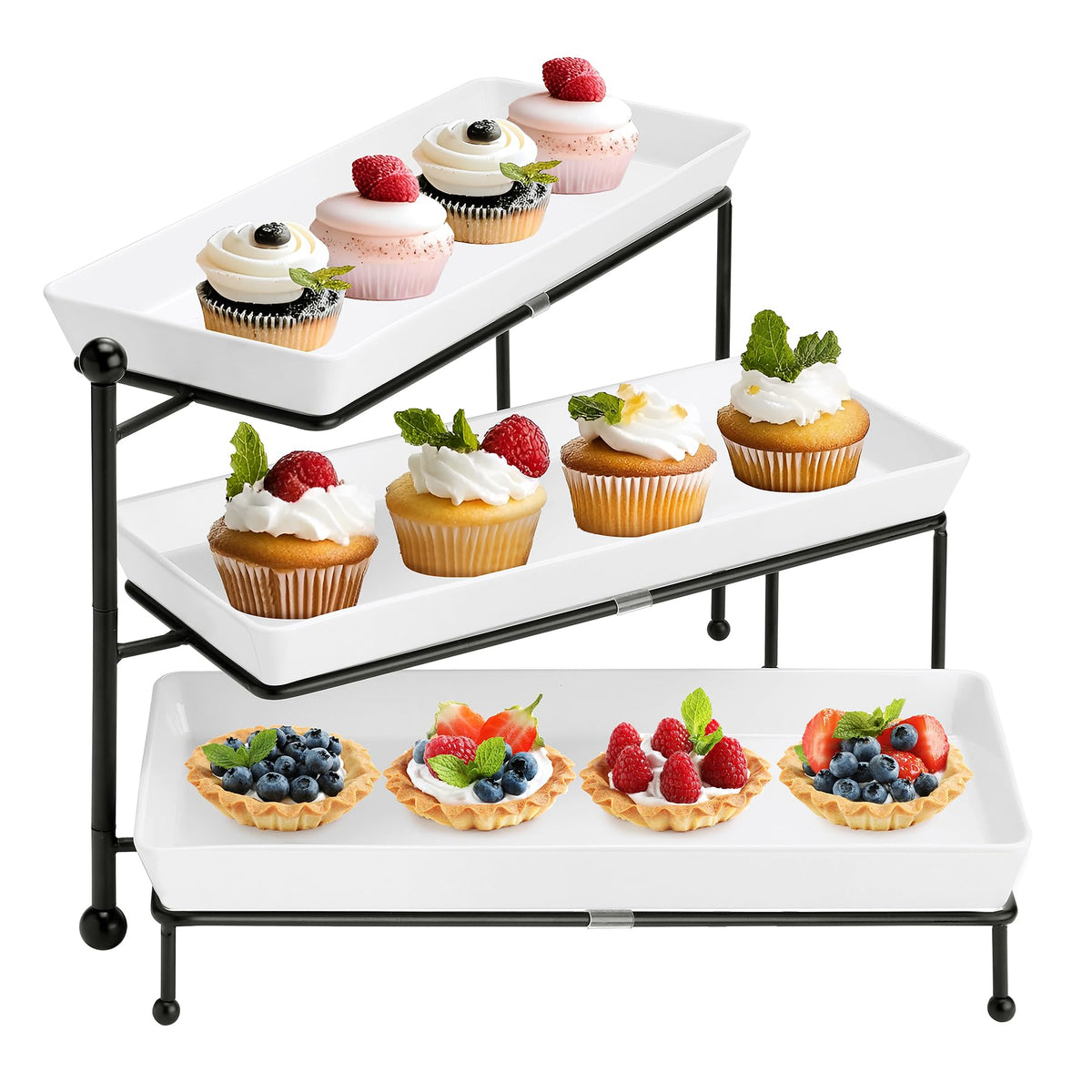 Yedio 3-tier foldable stand for elegant party displays