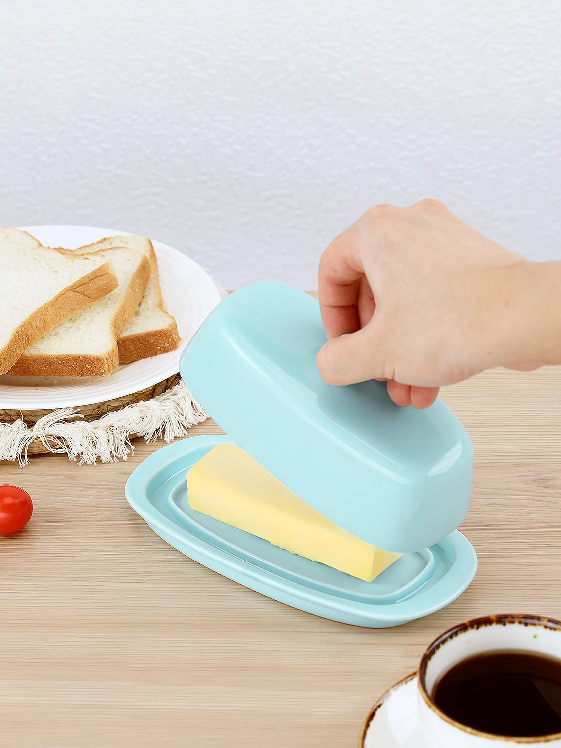 Full-stick capacity fits standard American butter sticks for quick prep