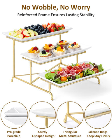 Yedio fruit and dessert display tray is ideal for parties, weddings, or family gatherings.