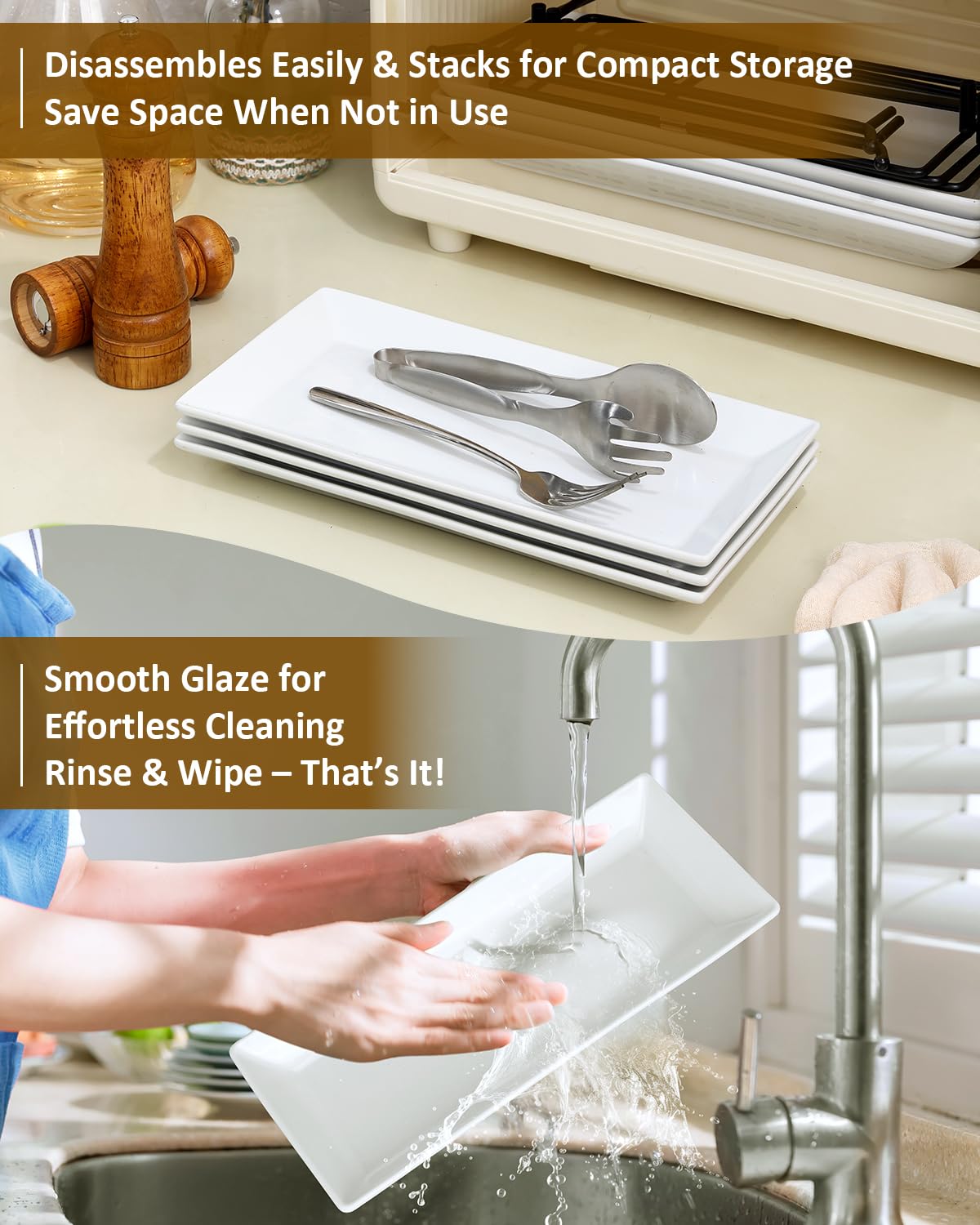 Yedio microwave, oven, and dishwasher-safe trays for convenient everyday use