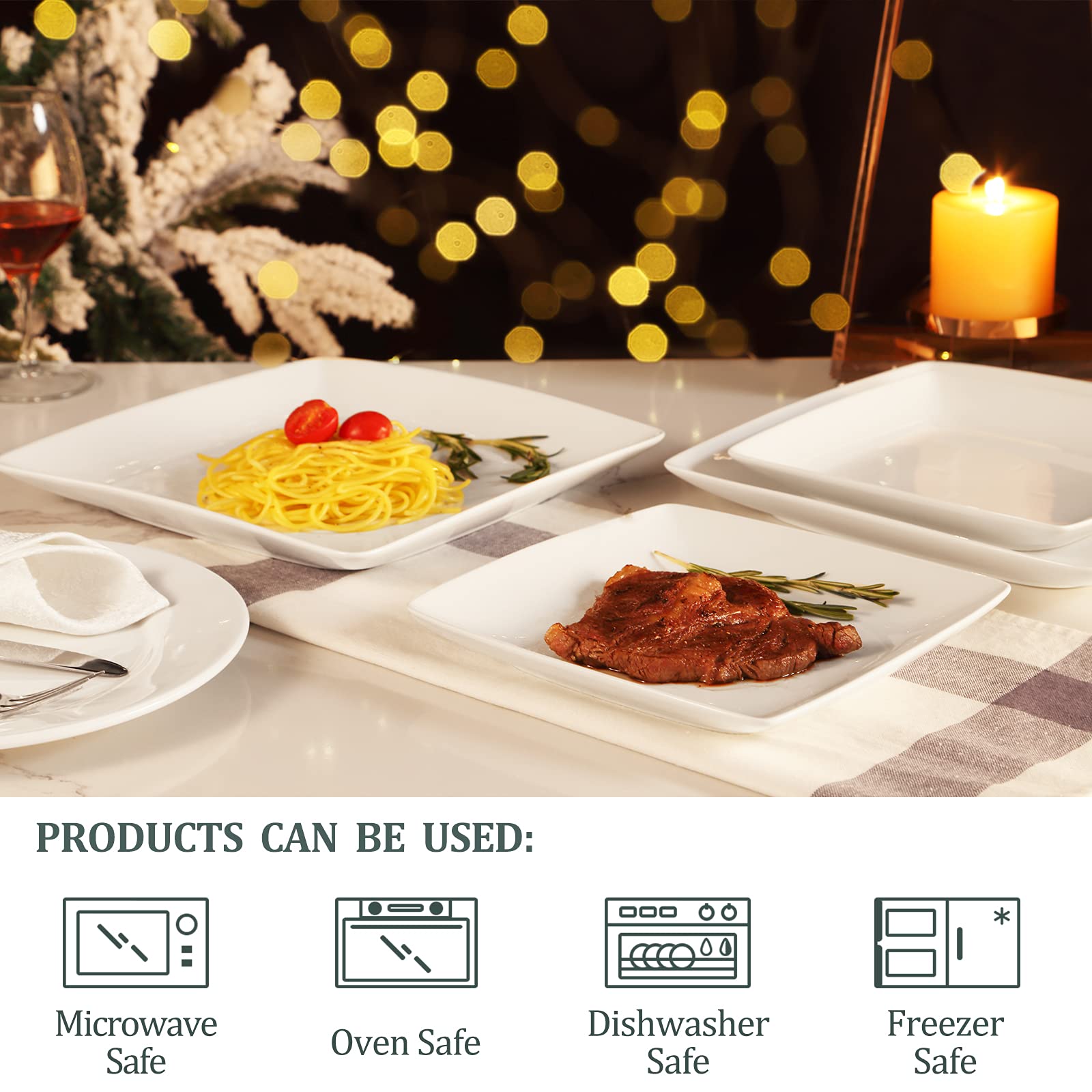 Yedio plate used with pasta, showcasing ample surface for serving.