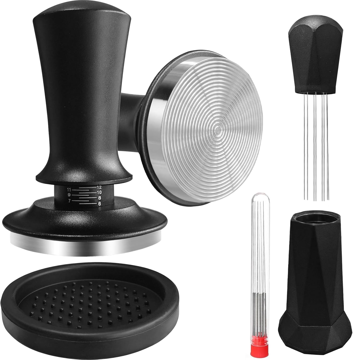 Yeelan 51mm spring-loaded espresso tamper for precise tamping