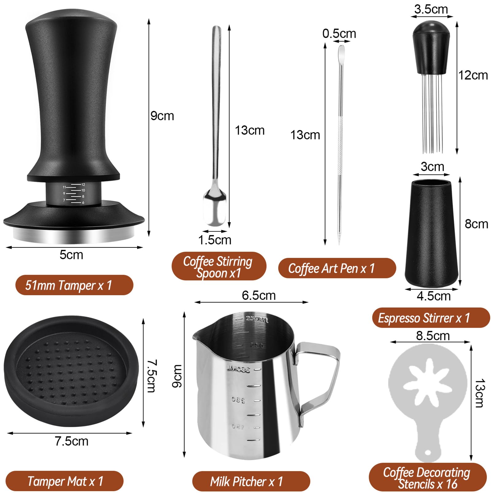 Yeelan latte art pen for precise milk art designs.
