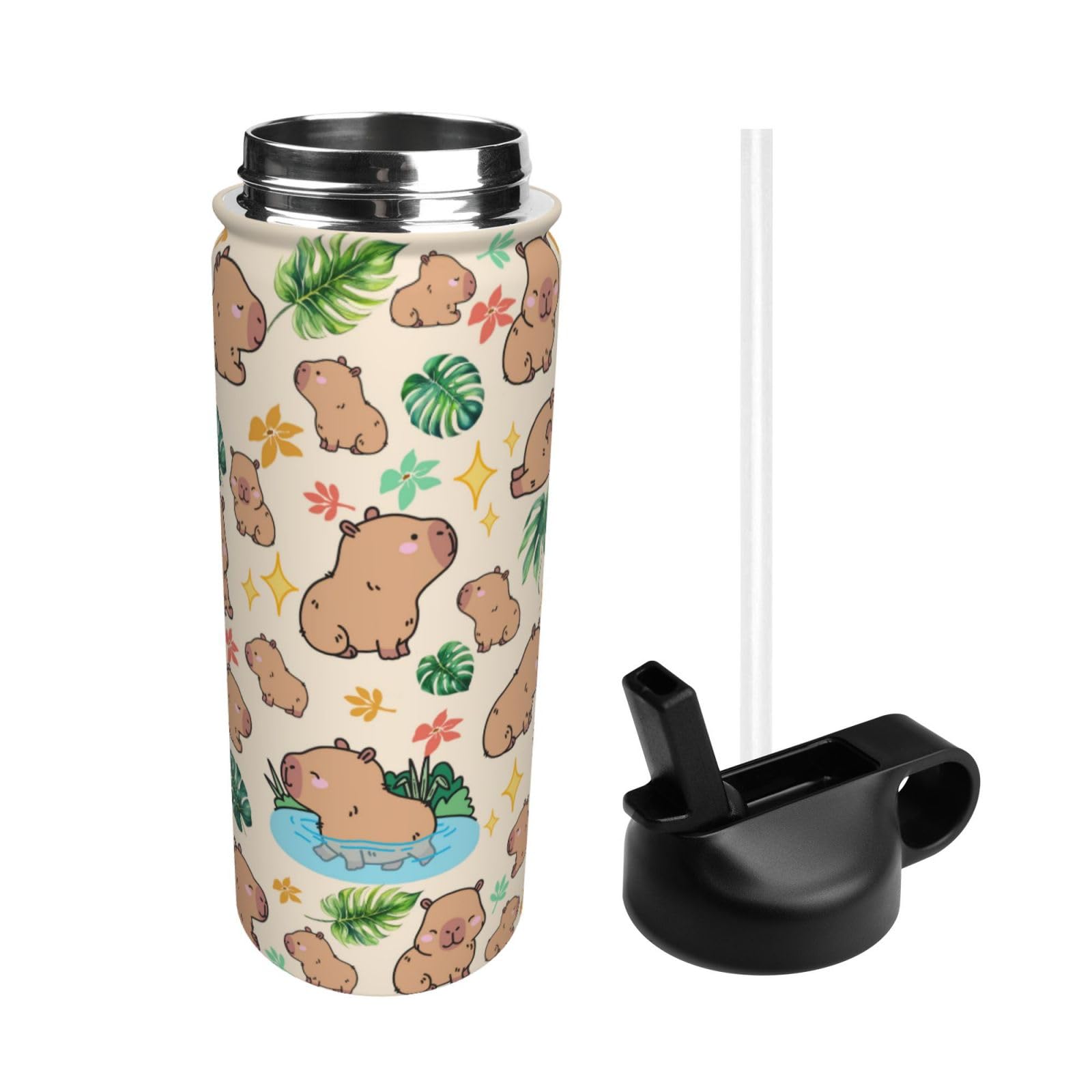 Yegonggong Capybara Gifts Tumbler double-wall insulation keeps drinks hot or cold.