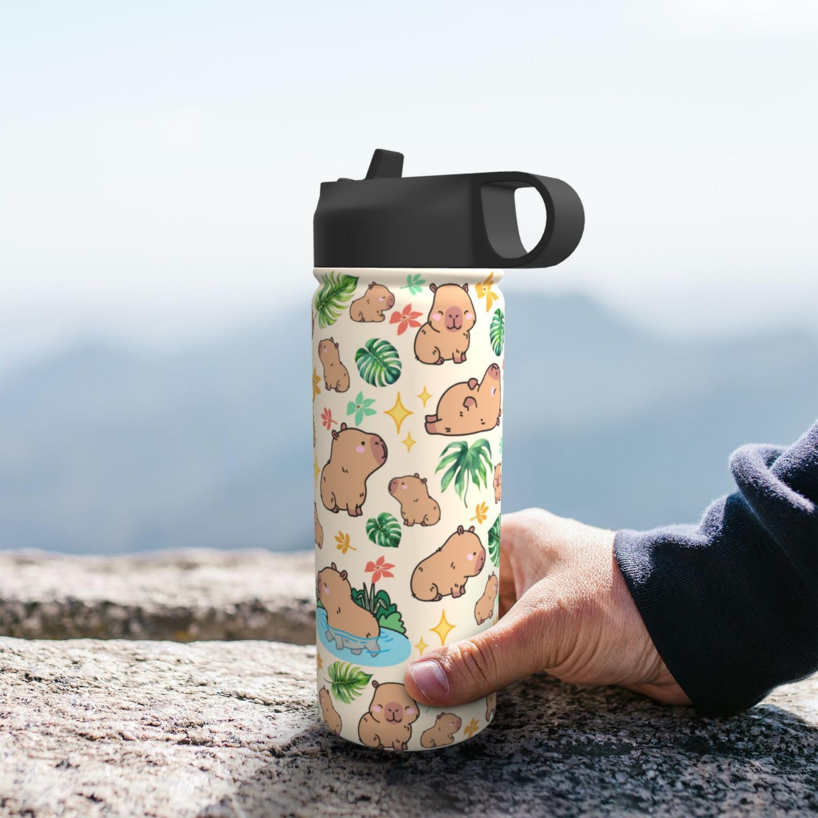 Yegonggong Capybara Gifts Tumbler easy-care design supports long-lasting use.