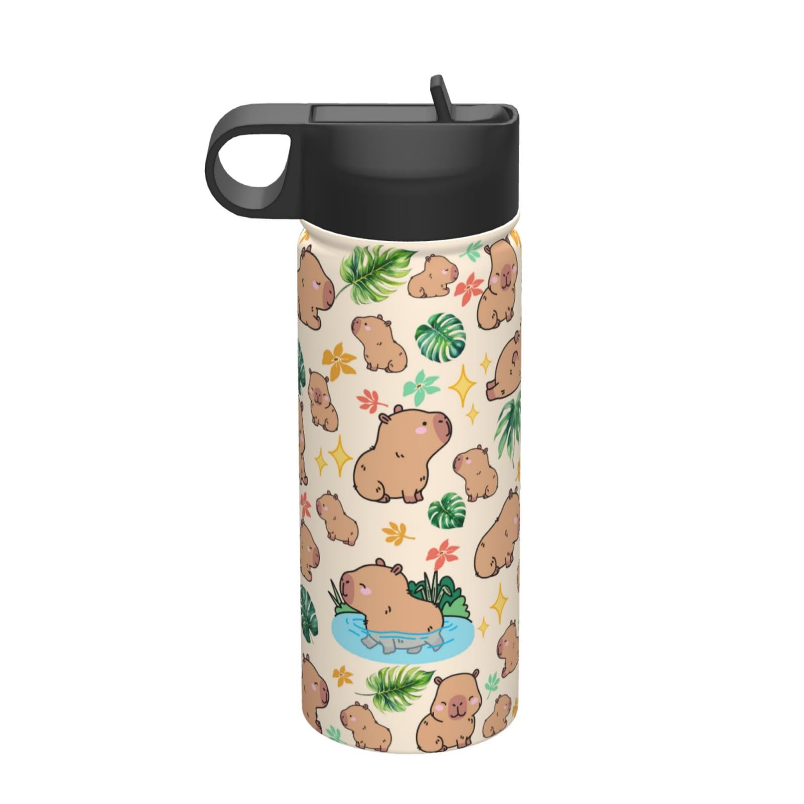 Yegonggong Capybara Gifts Tumbler pattern design keeps drinks stylish and at the right temperature.