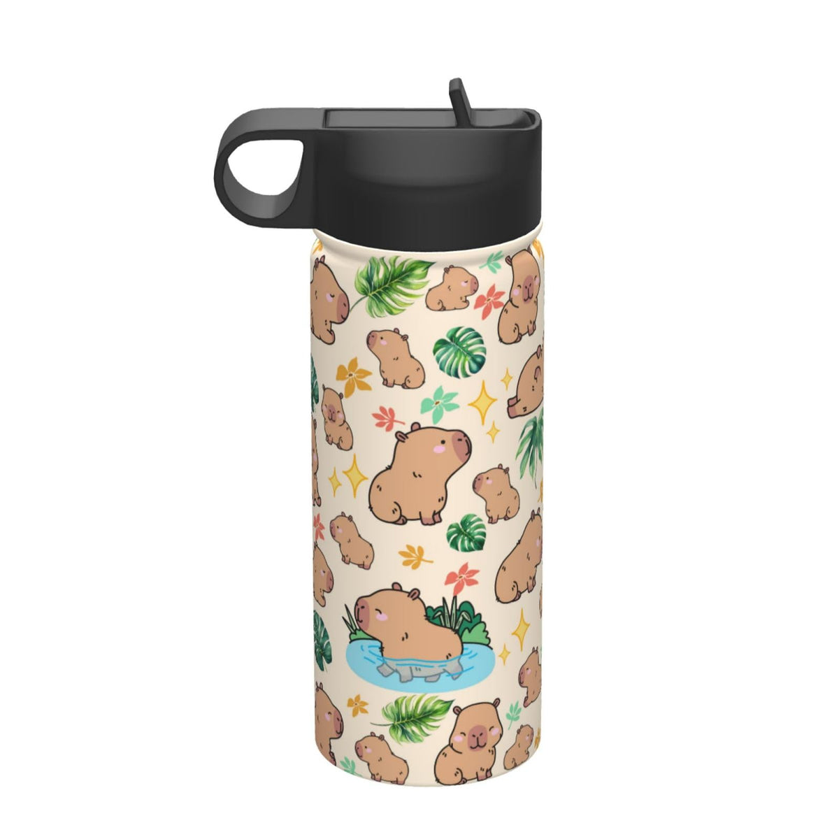 Yegonggong Capybara Gifts Tumbler pattern design keeps drinks stylish and at the right temperature.