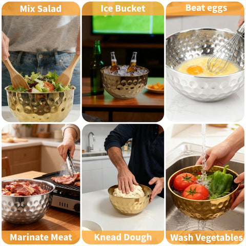 YEJZXY 2.1qt bowl ideal for whisking eggs and sauces.