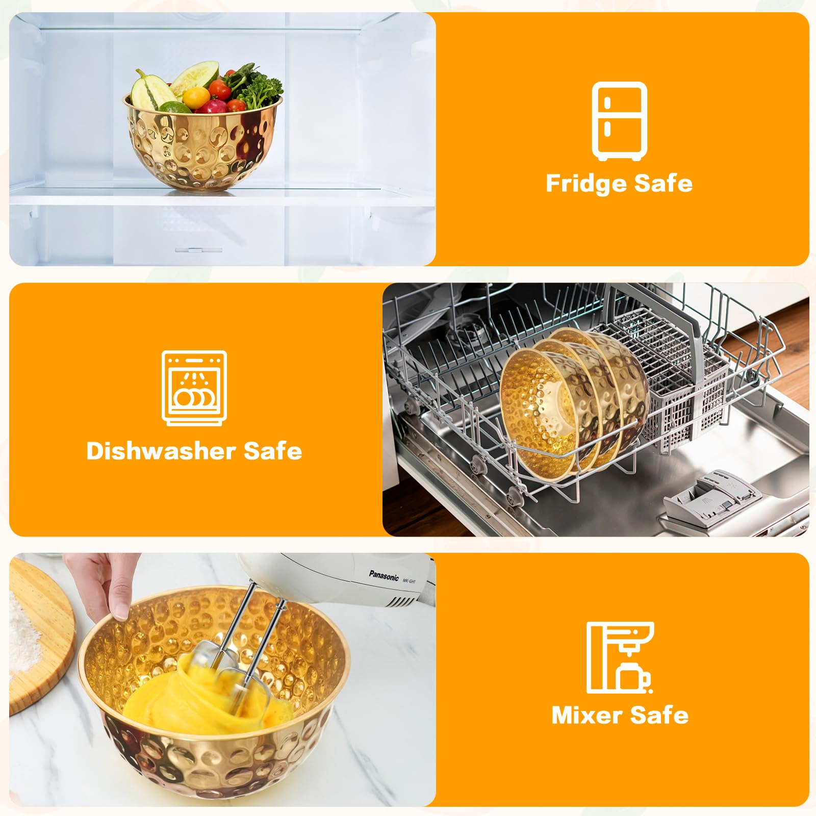 YEJZXY 4.2qt bowl ideal for batter and washing vegetables.