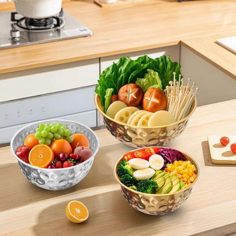 YEJZXY nested bowls, space-saving stackable design for tidy kitchens.