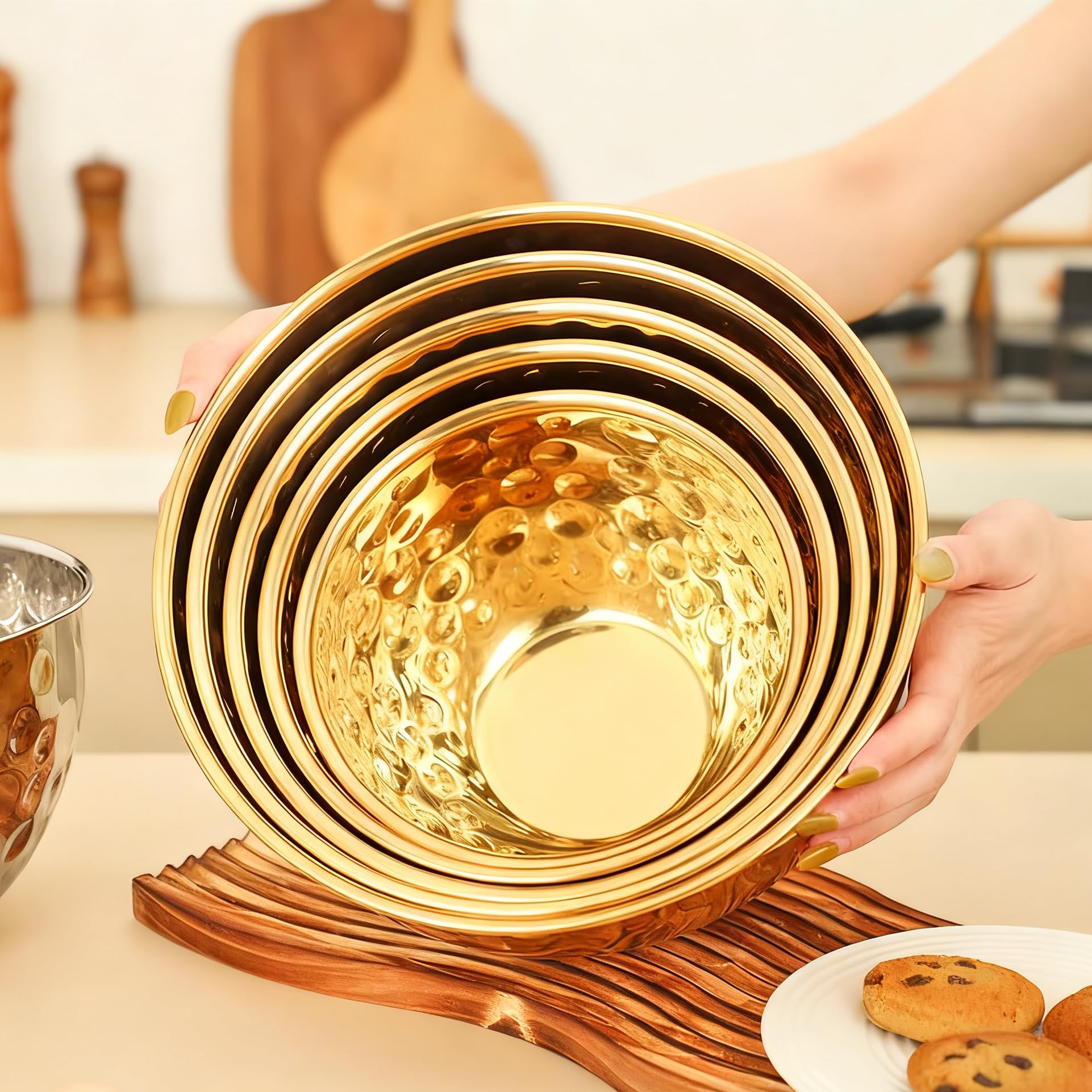 YEJZXY nesting storage bowls save space and organize the kitchen.