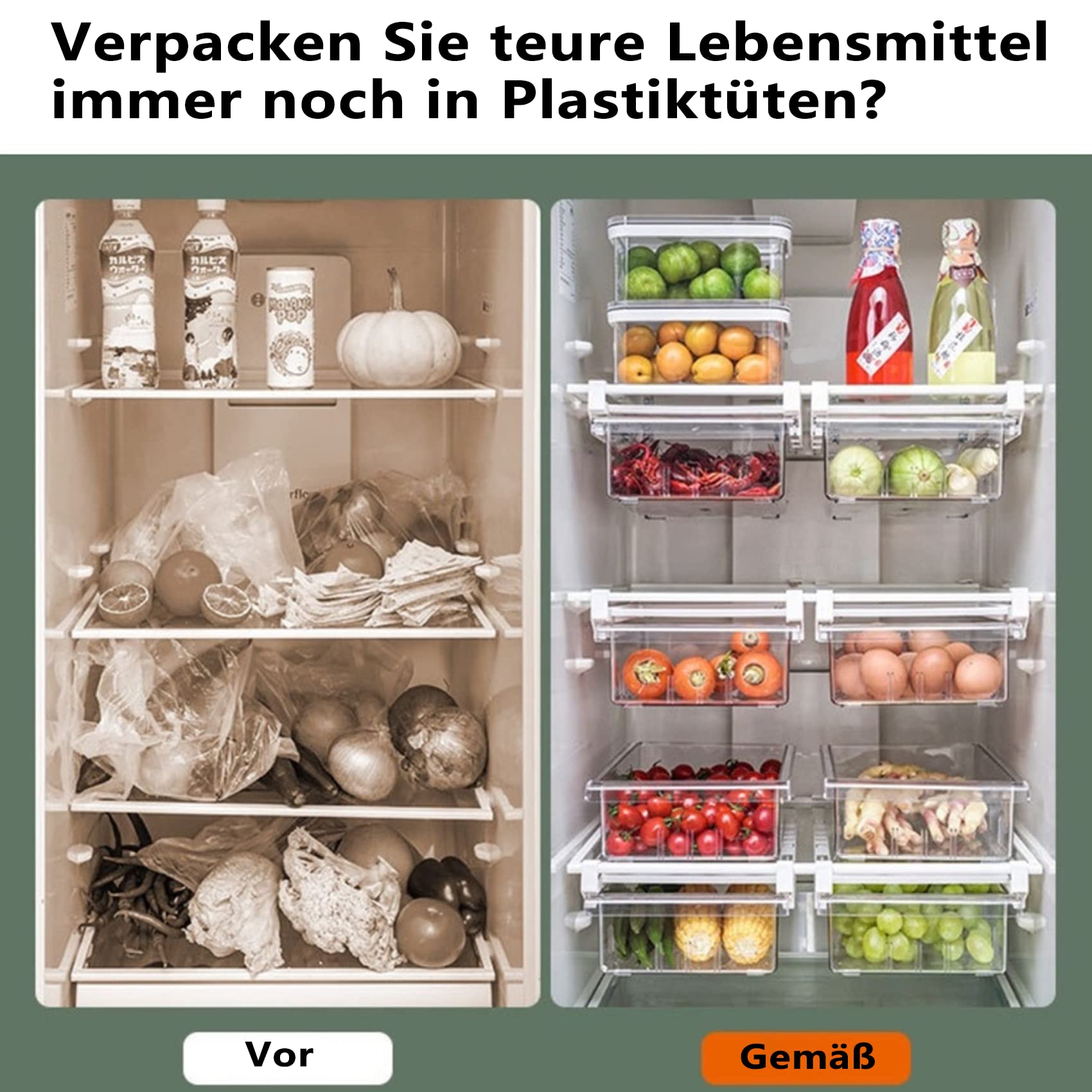 YekouMax fridge drawer divider is removable for flexible custom layouts.