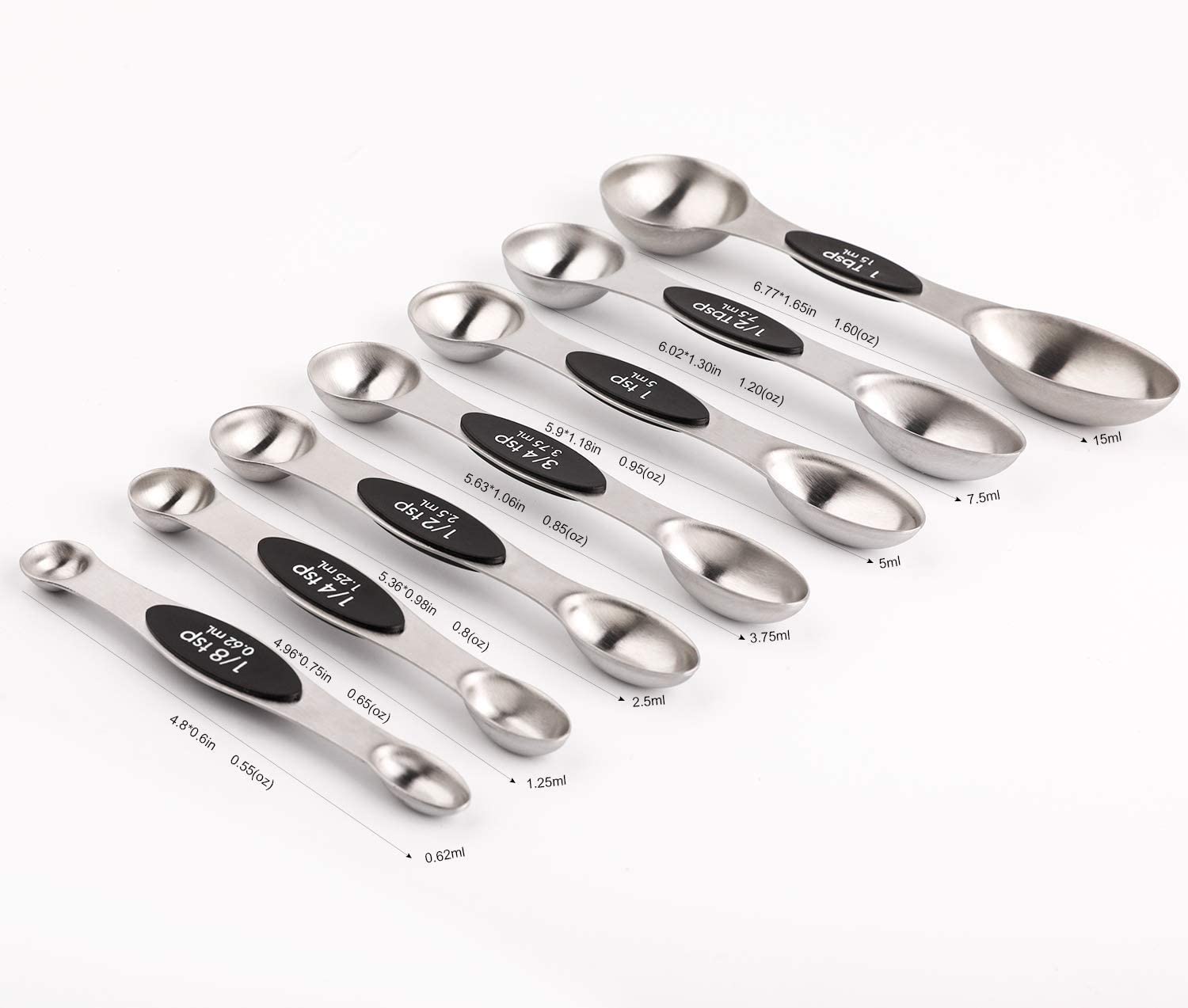 YellRin measuring spoons with engraved metric markings for quick readings.