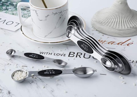 YellRin spoons rounded end ideal for liquid ingredients.
