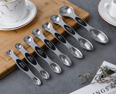 YellRin spoons slim end fit for narrow spice jars.