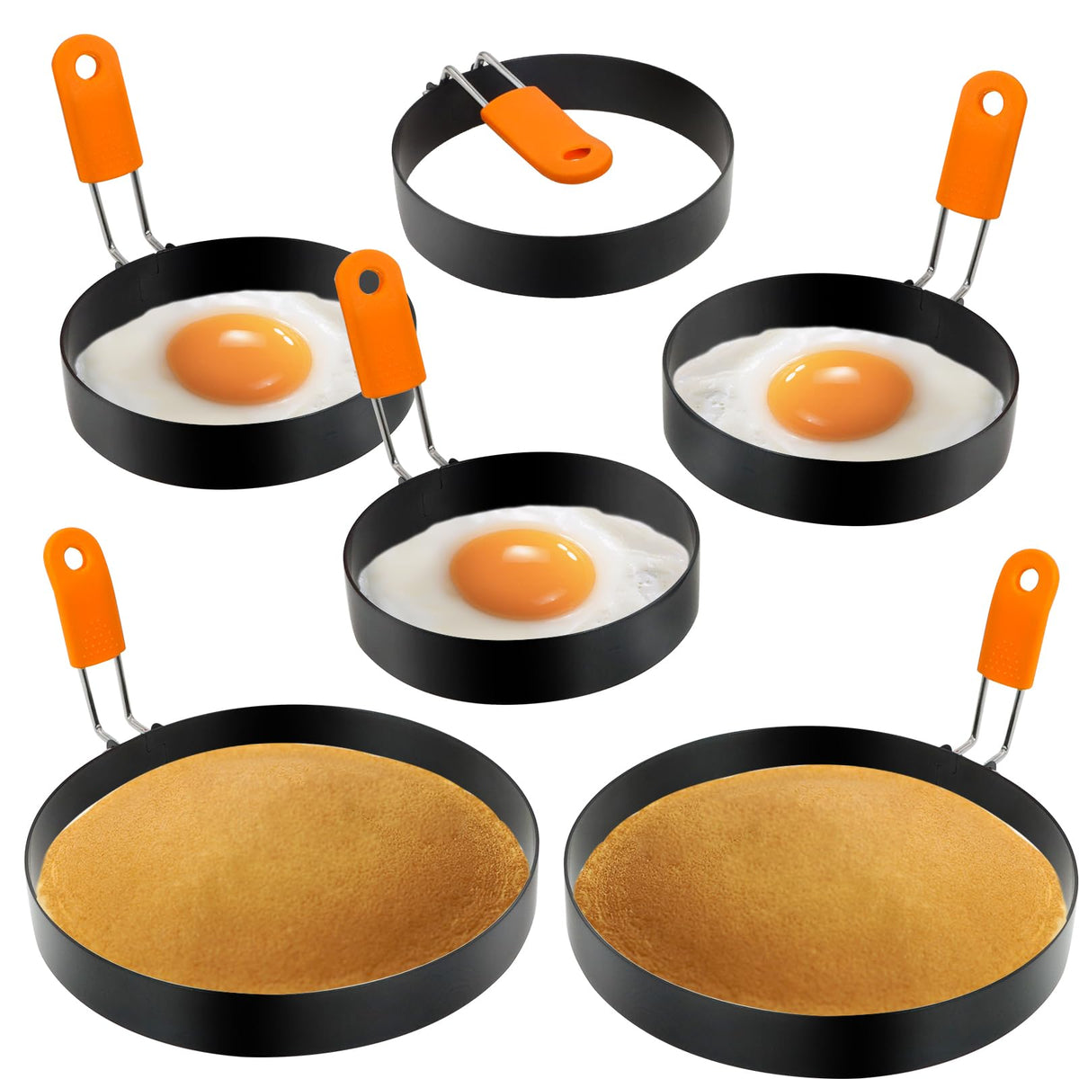 Yeloumiss egg ring set on stovetop for even, perfect eggs