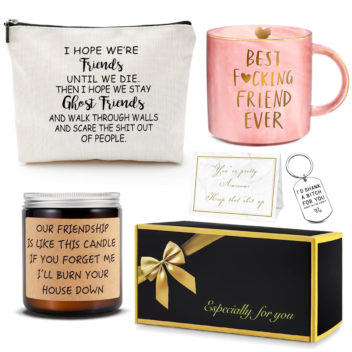 YENCHORN bestie mug with gold inlay for bright morning coffee moments