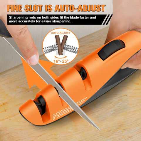 YeopAsda five-slot design extends knife life while sharpening.